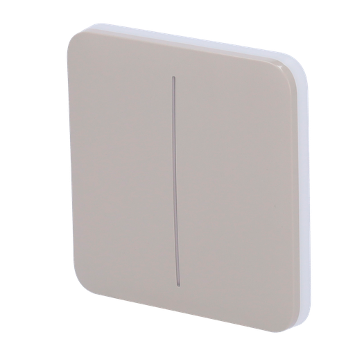 [AJA-SOLOBUTTON-2G-OLI] Panneau tactile pour double interrupteur d'éclairage  - Compatibilité avec AJ-LIGHTCORE-2G - Rétro-éclairage LED - Clavier tactile sans contact - Couleur olive - Ajax - LightSwitch SoloButton