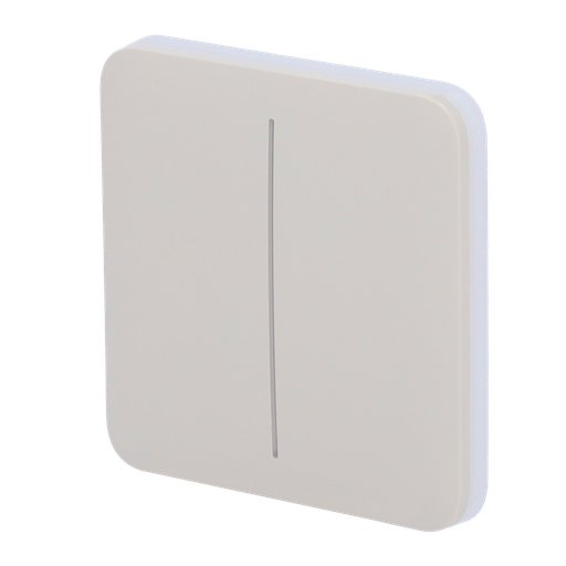 [AJA-SOLOBUTTON-2G-OYS] Panneau tactile pour double interrupteur d'éclairage  - Compatibilité avec AJ-LIGHTCORE-2G - Rétro-éclairage LED - Clavier tactile sans contact - Couleur huître - Ajax - LightSwitch SoloButton
