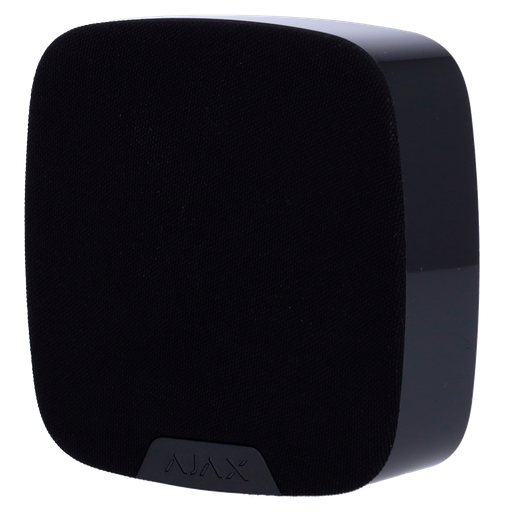 [AJA-SPEAKERPHONE-B] Module vocal sans fil - Sans fil 868 MHz Jeweller - Puissance sonore maximale 103 dB - Alimentation 4 piles CR123A 3.0 V - Optimisation de la voix grâce à l'IA - Support avec vis de fixation