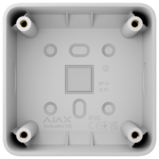 [AJA-SURFACEBOX-W] Caja de montaje para un dispositivo - Uso interiores - Compatible con AJ-SOLOBUTTON o AJ-SOLOCOVER - Factor de forma europeo 55 - Colo blanco