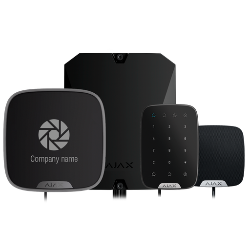 [FIB-KIT2-PRO-4G-B] Kit d'alarme professionnelle - Certifié Grade 3 - Communication Ethernet et double SIM 4G - Protocoles Jeweller, Wings et Fibra - Inclus: panneau hybride, clavier, - sirène intérieure, sirène extérieure personnalisable