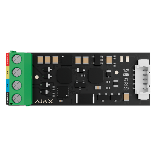 [FIB-TRANSMITTER] Module d'intégration dispositifs de tiers - Protocole Fibra - Certifié Grade 3 - 2 entrées câblées  - Alarme configurable NF, NO, EOL, 2EOL, 3EOL - Sortie d'alimentation 12V / 50 mA