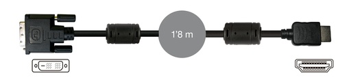 [FON-7909] Câble DVI-D 19 broches mâle à HDMI mâle