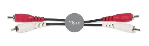 [FON-AA-203] Câble signal d’audio 2 RCA mâle à 2 RCA mâle