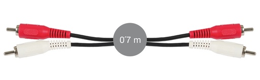 [FON-AA-203-070] Câble signal d’audio 2 RCA mâle à 2 RCA mâle