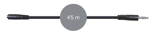 [FON-AA-425L] Câble signal d’audio Jack 3'5 mm stéréo femelle à Jack 3'5 mm stéréo mâle