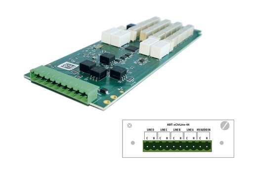 [FON-ABT-XCTRLINE-44] Carte de contrôle pour 4 lignes de haut-parleurs indépendantes