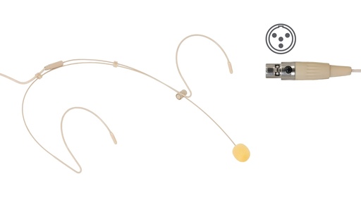 [FON-FCM-970-MC4] Microphone de serre-tête couleur chair