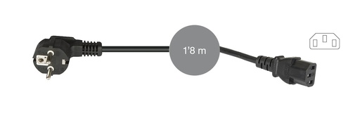 [FON-SR-420] Câble d’alimentation CA Schuko mâle à IEC 60320 C13 femelle