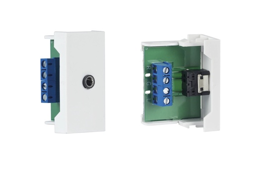 [FON-WP-33J] ½ panneau de connexion Jack 3'5 mm stéréo femelle