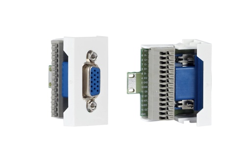 [FON-WP-34V] ½ panneau de connexion VGA D15 femelle