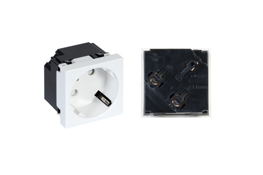 [FON-WP-44S] Panneau de connexion prise de courant bipolaire avec mise à la terre