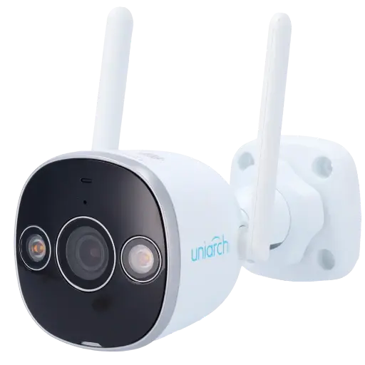[UNV-UHO-B2D-M5F3D] Caméra IP Wi-Fi Uniarch Panda série B Résolution jusqu'à 5Mpx, haute qualité d'image Détection des personnes et des véhicules - MicroSD 128GB Double éclairage intelligent: IR et lumière blanche Audio Bidirectionnel: Microphone et haut parleur Ultra H.265 | IP67