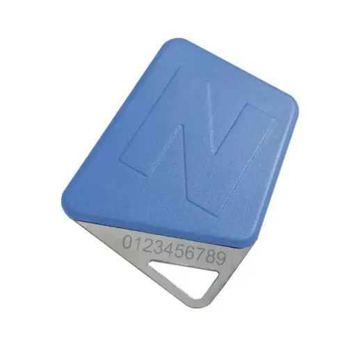 [NSY-1801-0103] Badge Mifare Format clé bleu , code site Noralsy - KCP8-B