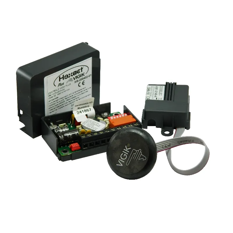 [EVI-THEXAC14V+/GSM] Centrale de contrôle d'accès VIGIK®+ /résidents • Gérée + GSM -  1 porte (1 relais NO/NF) • • Pilotage des platines UAD4011-2, GTO6220HEG/HGB2 • Mémoire de sauvegarde • Tête THEXALEC/C • Alim. 12 Vcc