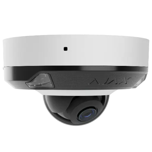 [AJA-DOMECAM-MINI-8-HL-W] Caméra IP 8 Megapixel - Progressive Scan CMOS - Objectif 2.8 mm, MicroSD jusqu'à 256GB - LED IR 15m, Lumière Blanche 15m PoE 802.3at - Avec l'intelligence artificielle - Compatibilité avec tous les Hub et NVR