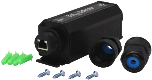 [EBC-S40113-B0] Repeteur POE/POE+ 1000Mbps -1E/1S - Répéteur PoE Gigabit permettant de régénérer les paquets IP tous les 100 mètres.