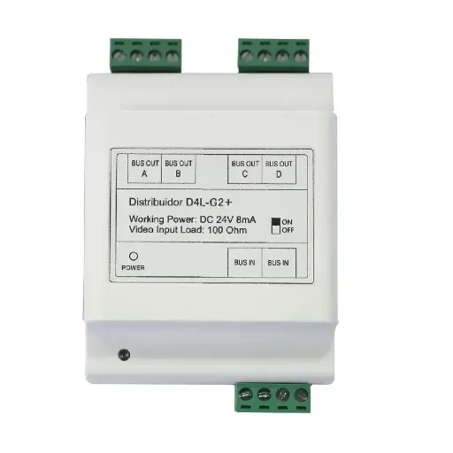 [EVI-GD4L/G2P/DIN] RÈpartiteur de colonne BUS 4 directions, LED d'Ètat, 4 modules DIN