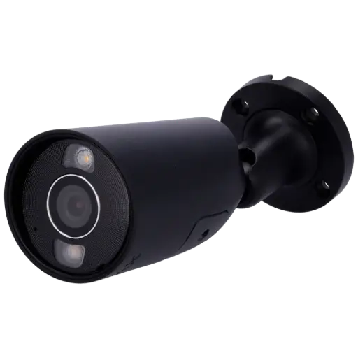 [AJA-BULLETCAM-5-HL-B] Caméra IP Bullet Ajax 5 mégapixels Capteur CMOS à balayage progressif 1/2,8" Objectif 2,8 mm | Emplacement pour carte microSD jusqu'à 256 Go IR 50 m | Lumière blanche 50 m | PoE 802.3at/af Avec l'intelligence artificielle Noir