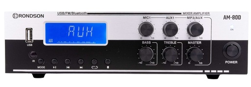 [JDM-AM-80D] Amplificateur mélangeur multimédia 80W en 100V -  2U non rackable