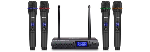 [JDM-LA-MIC104] Système de micro HF, 4 Mic main, 523.7 / 527.7 / 553.7 / 555.1 mhz