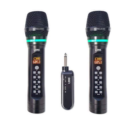 [JDM-LA-MICDUO] Double microphone sans fil avec un récepteur Bluetooth indépendant jack 6,35