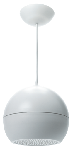 [JDM-OD-305B] Enceinte sphérique suspendue Blanche - 30/15/7.5 W en 100V