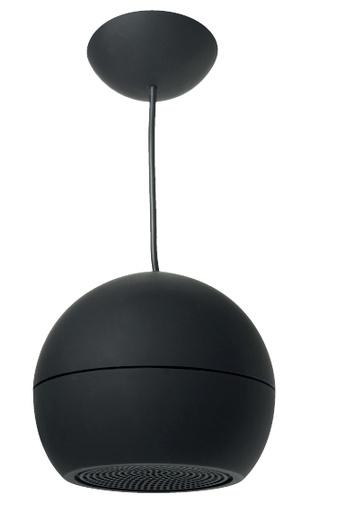 [JDM-OD-305N] Enceinte sphérique suspendue noire - 30/15/7.5 W en 100V
