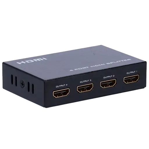 [VDO-HDMI-SPLITTER-4-4K] Multiplicateur de signal HDMI 1 entrée HDMI 4 sorties HDMI Jusqu'à 4K*2 Longueur maximum de sortie 25 m Alimentation DC 5 V